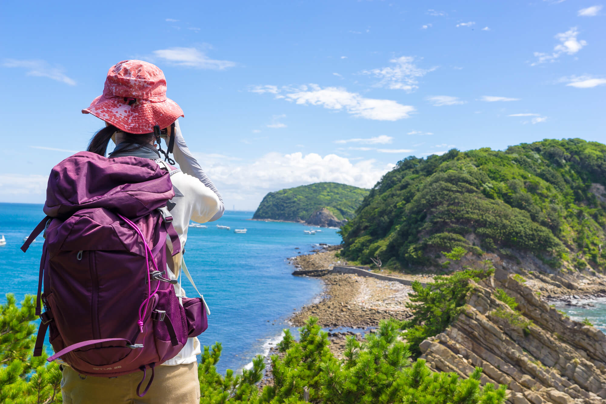 友ヶ島を目指す女性